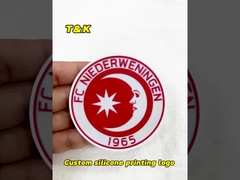 Yüksek kaliteli 3D silikon ısı transferi baskı Özel 3D silikon logosu Sürdürülebilir yıkanabilir silikon