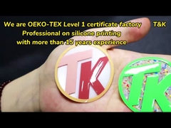 Çevre dostu özel demir ısı baskı silikon çıkartma tişört 3D silikon ısı transferi baskı