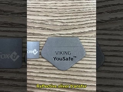 Elbise Etiketleri Çaplı Demir Alışverişçi Logo Yansıtıcı Gümüş Elbise Etiketleri Şir