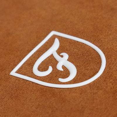 Custom High Frequency Silicone Heat Transfer Labels with Plating and Straight Cut for Garment and Bags