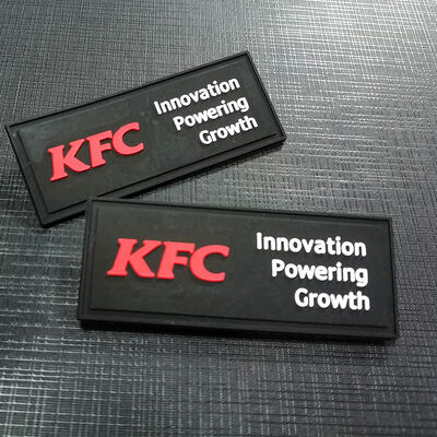 Custom T Shirt Tags 3D Print Applique Textured Badges Labels Pvc Patches on Sew Garment