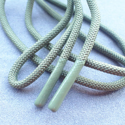 Fashion Polyester 4.5mm Thick Drawstring Cord With Silicone Tips