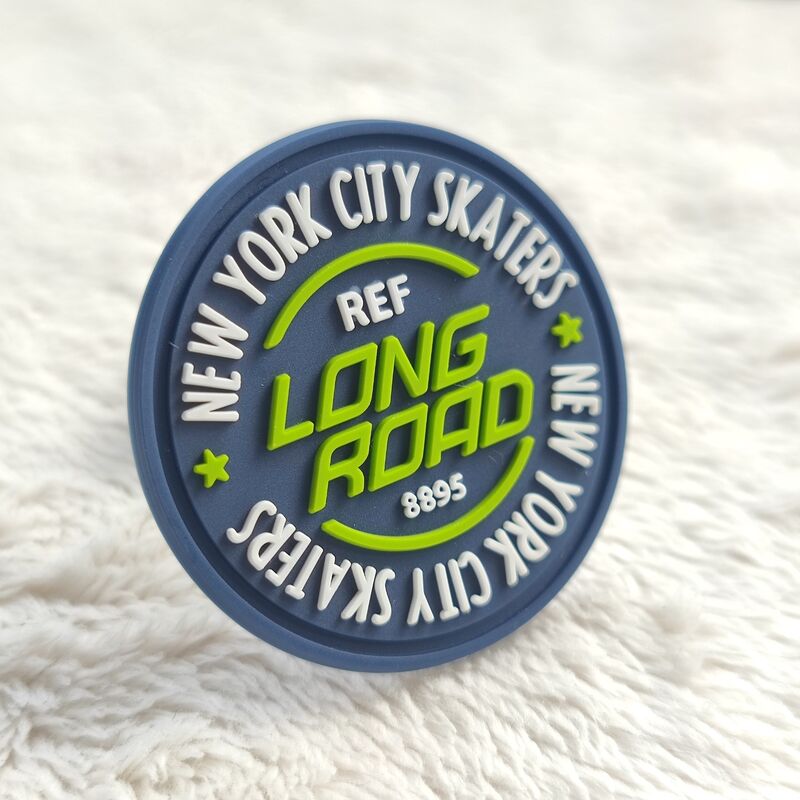 Multiple Styles Embossed Patch Colorful Soft Silicon PVC Badge 3D Rubber Heat Transfer Logo Silicone Customizable Labels