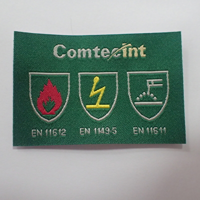 Damask Logo Etiketi Giyim Çantalar İçin Dokuma Etiket Konfeksiyon Ayakkabı T Shirt