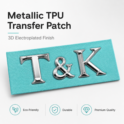 Özel TPU Isı Transfer Etiketi 3D Transfer Yamaları Su geçirmez Metal Rozetler Giysi Çantalar Ayakkabılar Sıkı Tavsiye